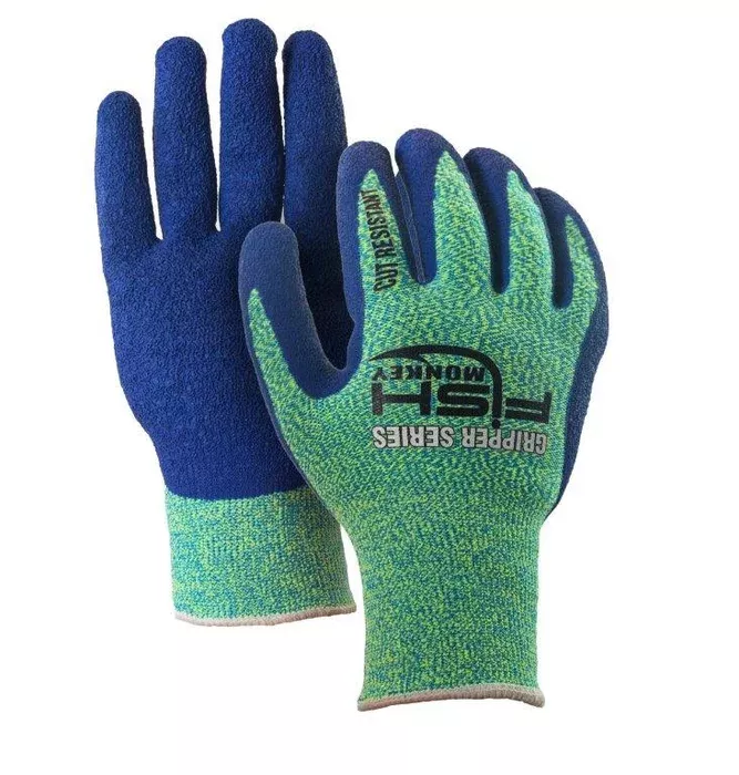 Fish Monkey Fillet Gripper Gloves L/XL #FM13-GRROY-LX