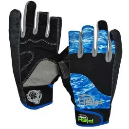 Fish Monkey Quick Release Medium Weight Wiring Glove - Blue Water Camo - XL