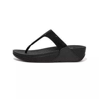 FITFLOP Women's Lulu Crystal Toe-Post Sandals (EJ8)
