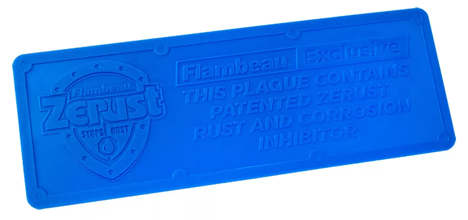 Flambeau Zerust Plaque Blue Against Rust/Corrosion Polymer
