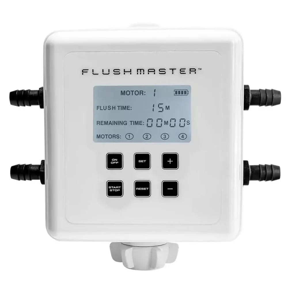 Flushmaster Outboard Flushing System – 4 Outlet with 12′ Hose Kits for Easy Marine Engine Maintenance – SM-FM4012