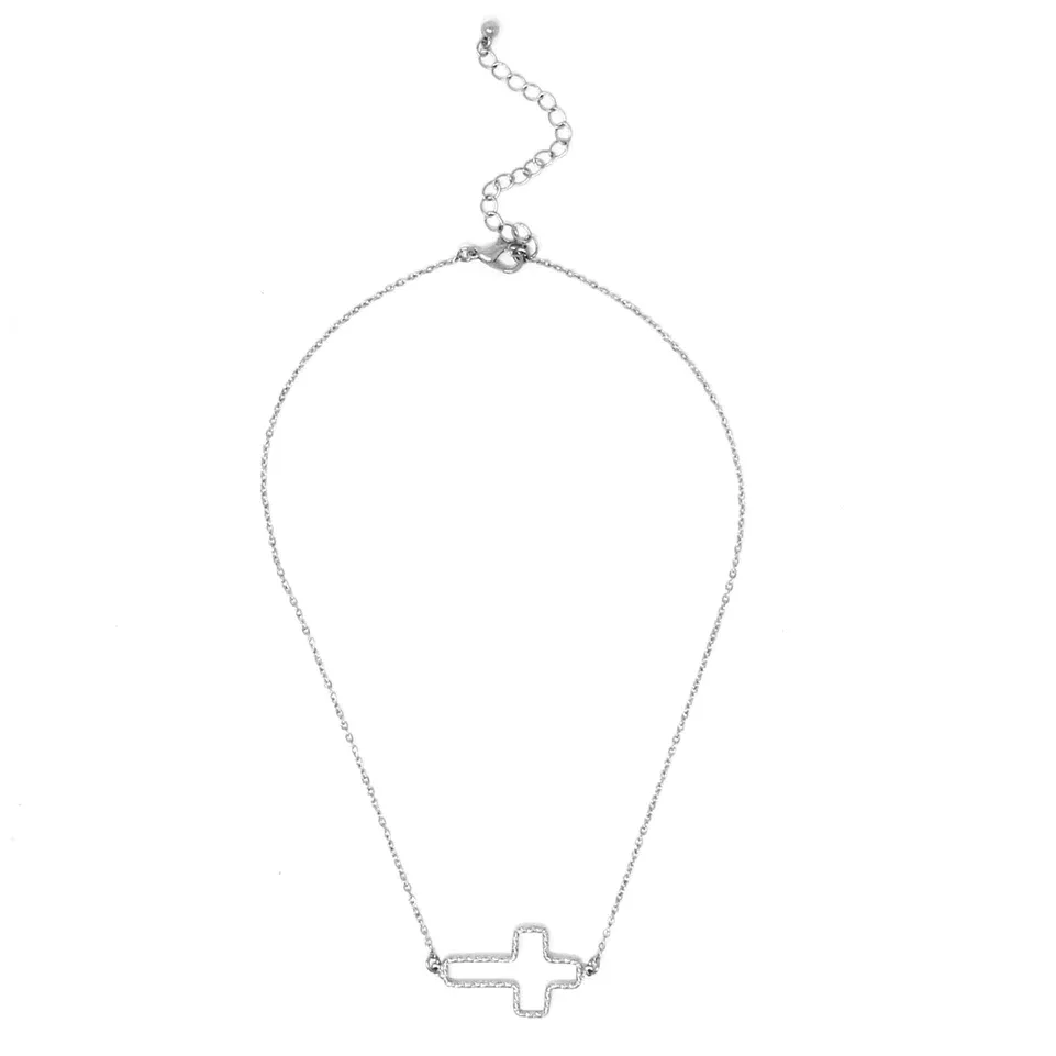 Fouray Fashion Silver Cross Necklace #N135S
