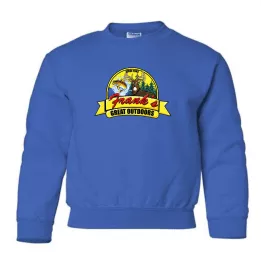 Frank’s Youth Original Logo Crewneck – Royal – XS