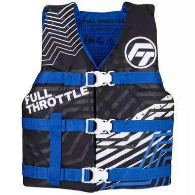 FULL THROTTLE YOUTH NYLON LIFE JACKET - BLUE