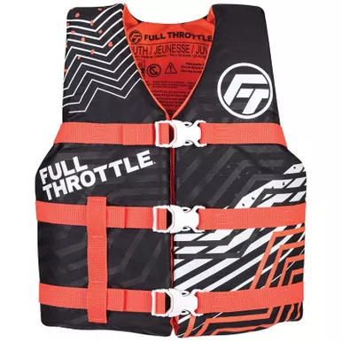FULL THROTTLE YOUTH NYLON LIFE JACKET - RED