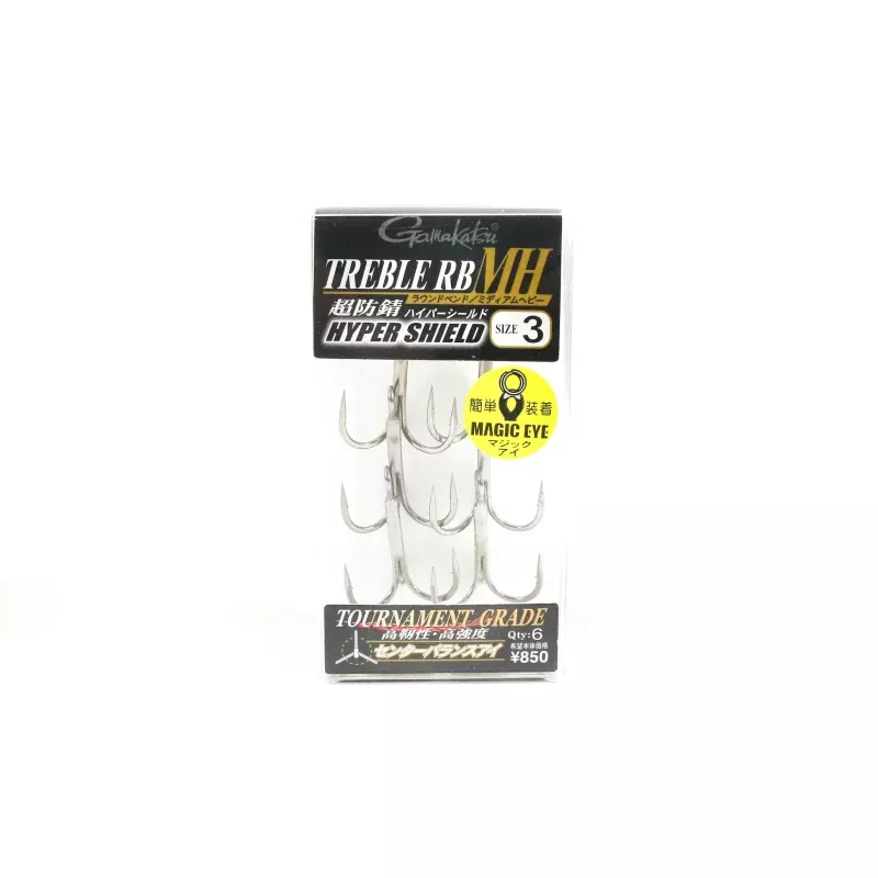 Gamakatsu 67366 Treble Hook RB MH Hyper Shield Size 3 (6211)