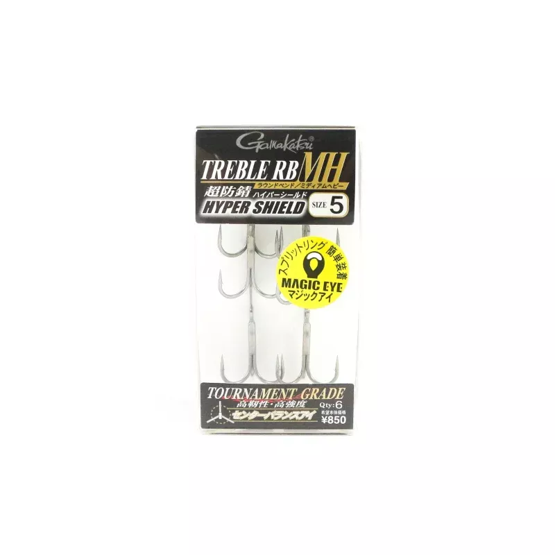 Gamakatsu 67366 Treble Hook RB MH Hyper Shield Size 5 (6235)