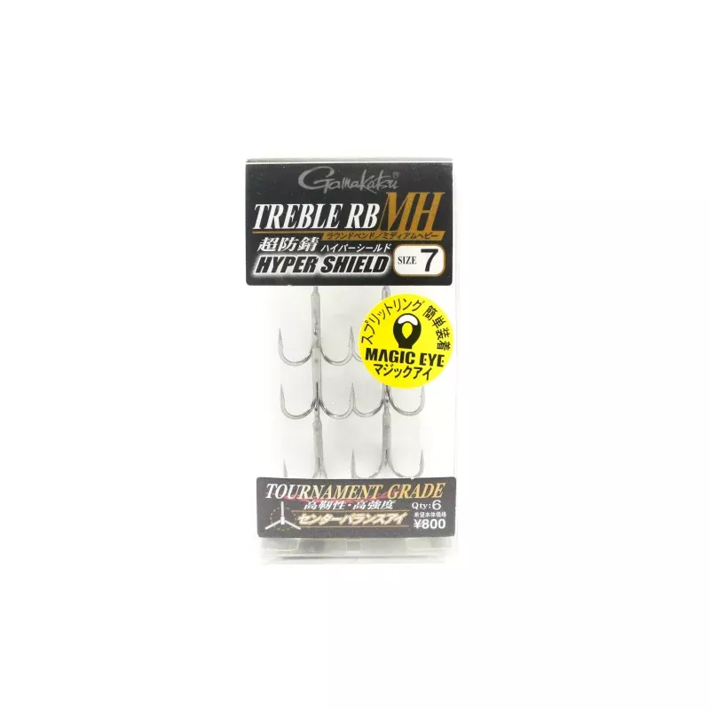 Gamakatsu 67366 Treble Hook RB MH Hyper Shield Size 7 (6259)