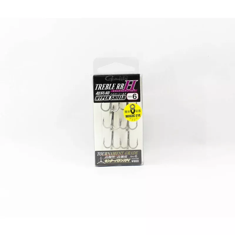 Gamakatsu 67554 Treble Hook RB H Hyper Shield Size 6 ,6 Per pack (9250)
