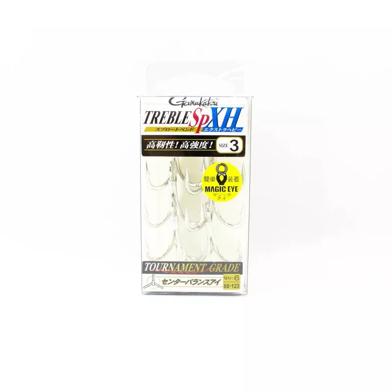 Gamakatsu 68123 Treble Hook SP XH Hyper Shield Size 3 (6654)