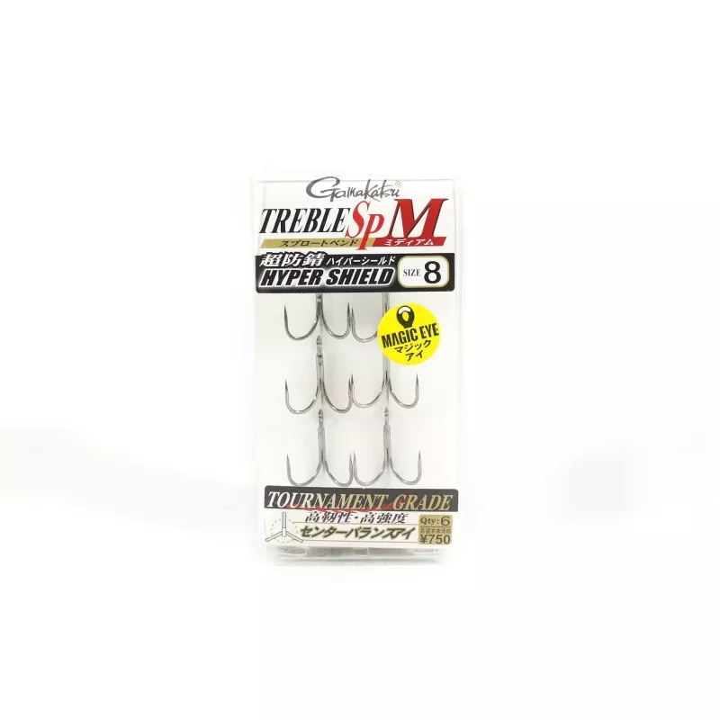 Gamakatsu 68448 Treble Hook SP M Hyper Shield Size 8 (4530)