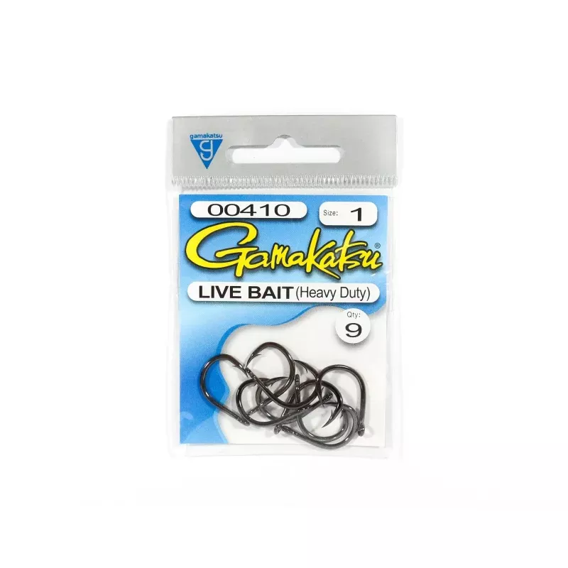 Gamakatsu Live Bait Heavy Duty Size 1 ,9 Per pack (5215)