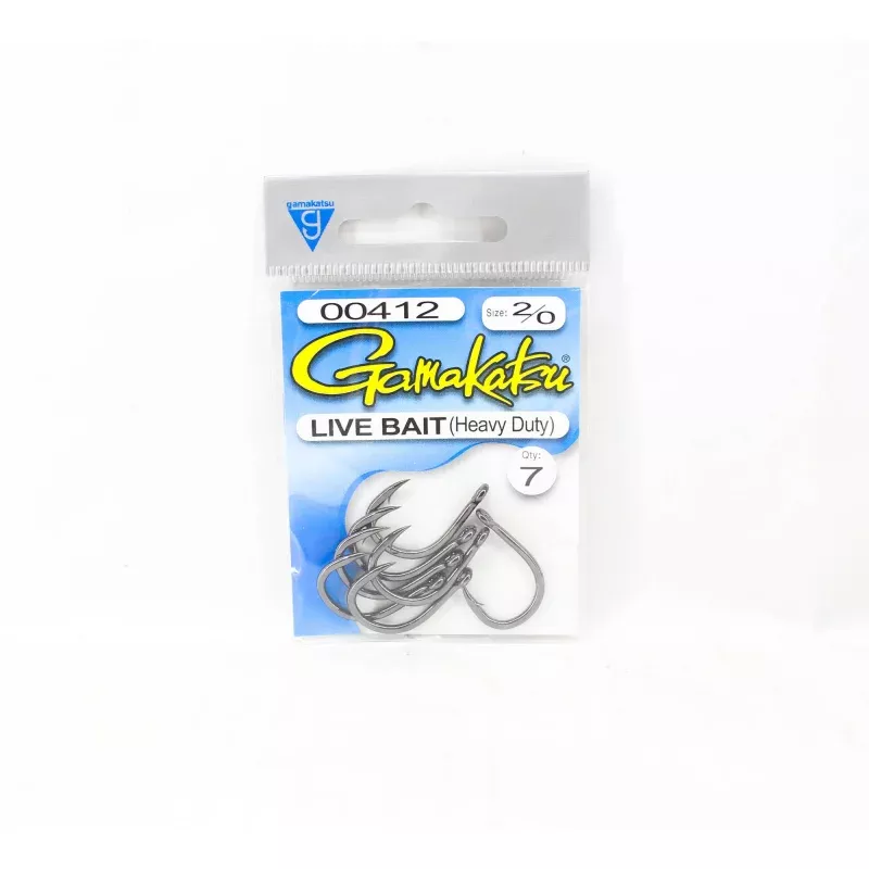 Gamakatsu Live Bait Heavy Duty Size 2/0 ,7 Per pack (5437)