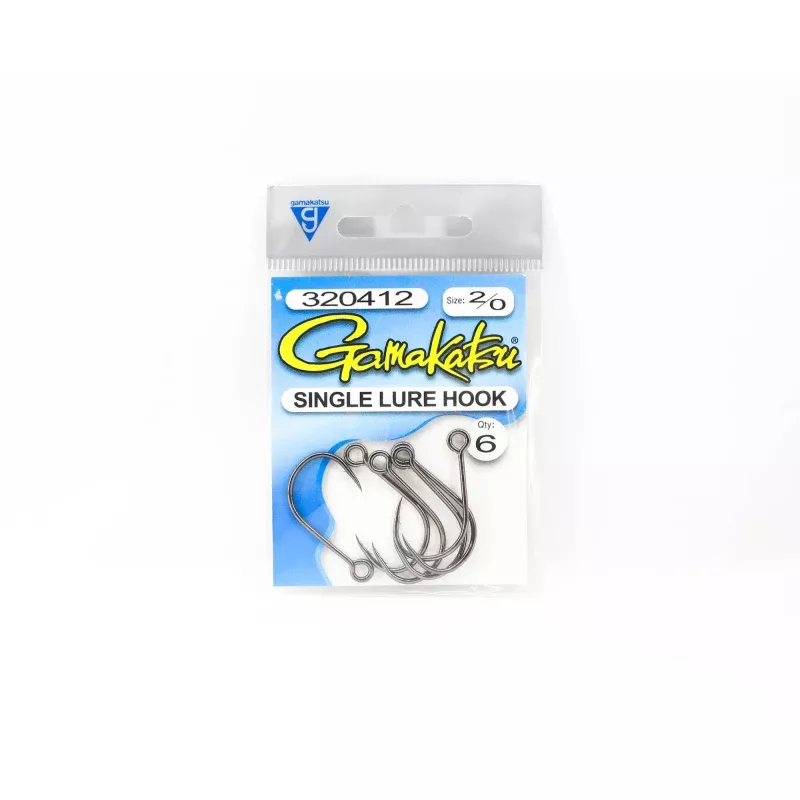Gamakatsu Single Lure Hook Size 2/0 , 6 Per pack (4883)