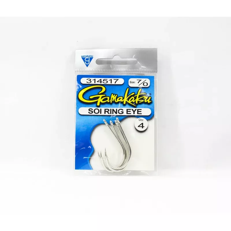 Gamakatsu Soi Ring Eye Size 7/0 , 4 Per Pack (4067)