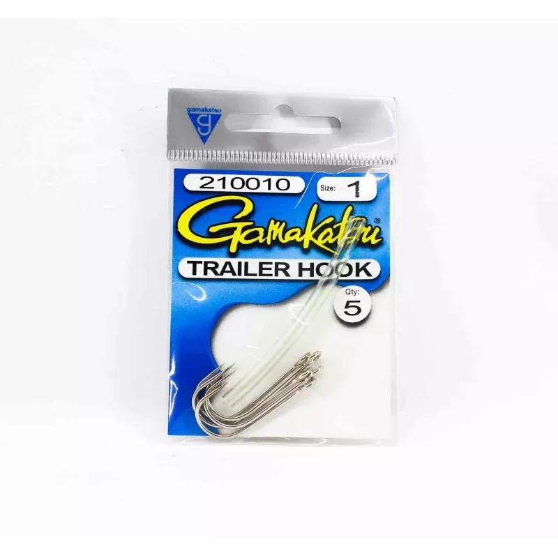 Gamakatsu Trailer Hook for Spinner Bait Size 1 ,5 Per pack (9444)