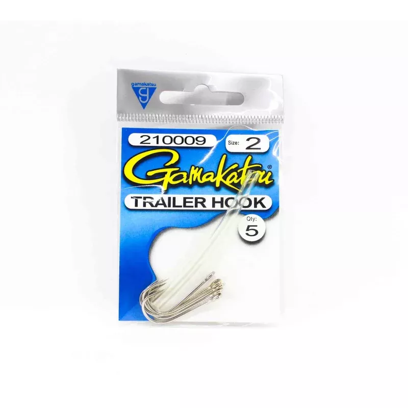 Gamakatsu Trailer Hook for Spinner Bait Size 2 ,5 Per pack (9437)