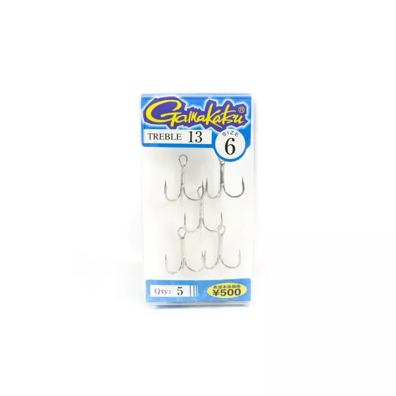 Gamakatsu Treble Hook Treble 13 Size 6 (0494)
