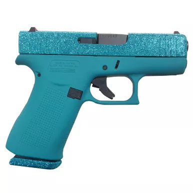 Glock 43X Custom “Calypso Glitter” Teal 9Mm 3.4″ Barrel 10-Rnd