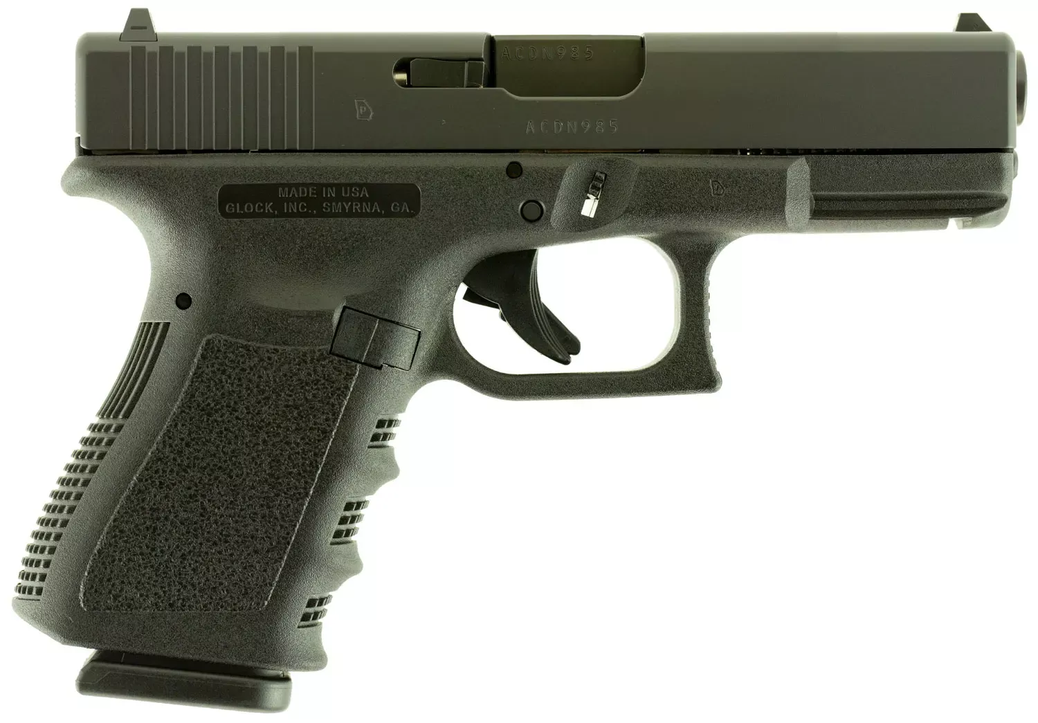 Glock G19 Gen 3 9MM 4.02″ 15+1 Black Safe Action Trigger 2 Mags