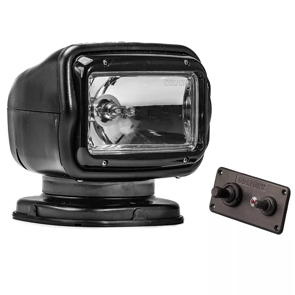 Golight Radioray GT Series Permanent Mount – Black Halogen – Hard Wired Dash Mount Remote [2021GT]