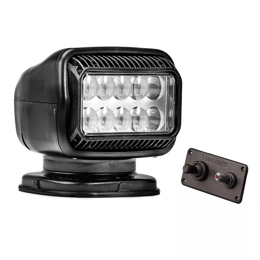 Golight Radioray GT Series Permanent Mount – Black LED – Hard Wired Dash Mount Remote [20214GT]