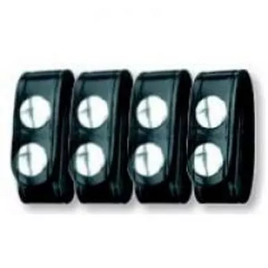 Gould & Goodrich B76 Leather 4-Pack Belt Keepers, Double Snap