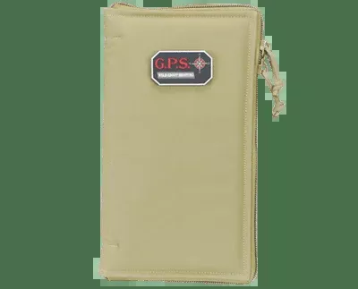 Gps Pistol Sleeve Medium - Lockable Zipper Tan Nylon