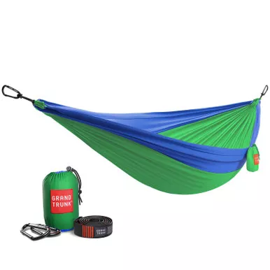 Grand Trunk Double Hammock W Strap Blue/Green