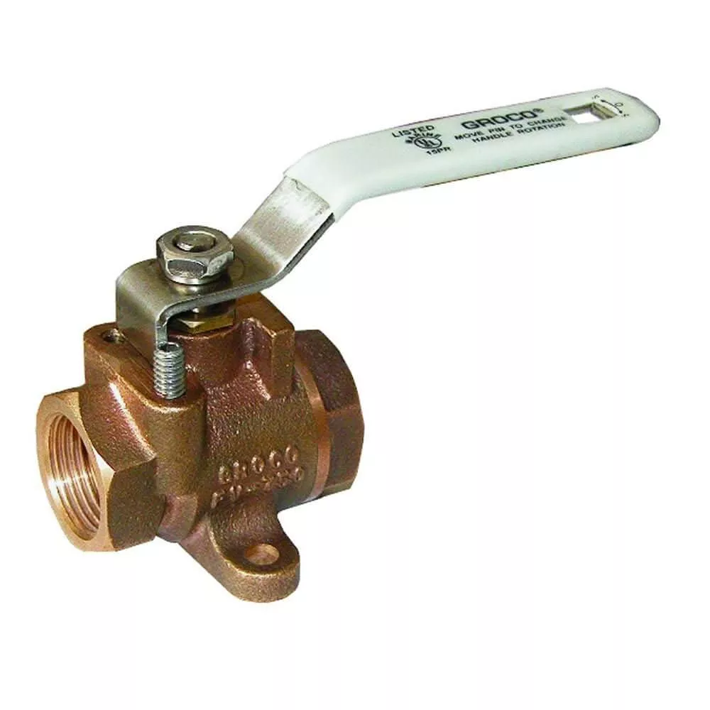GROCO 1/2″ NPT Bronze Inline Fuel Valve – FV-500