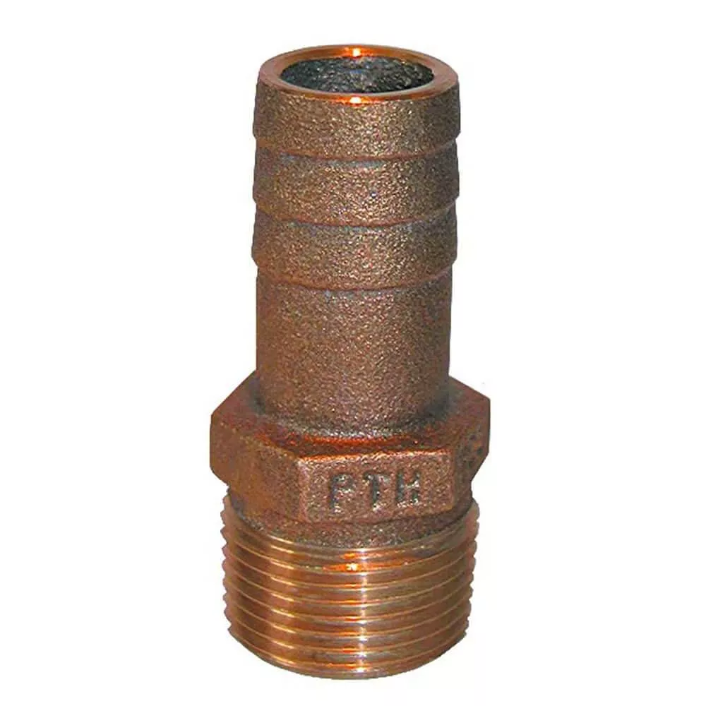 GROCO 1/2″ NPT x 1/2″ ID Bronze Pipe to Hose Straight Fitting – PTH-500