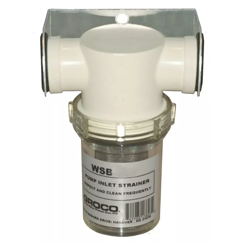 GROCO 3/4" Fresh Water Strainer w/Plastic Basket - WSB-750-P