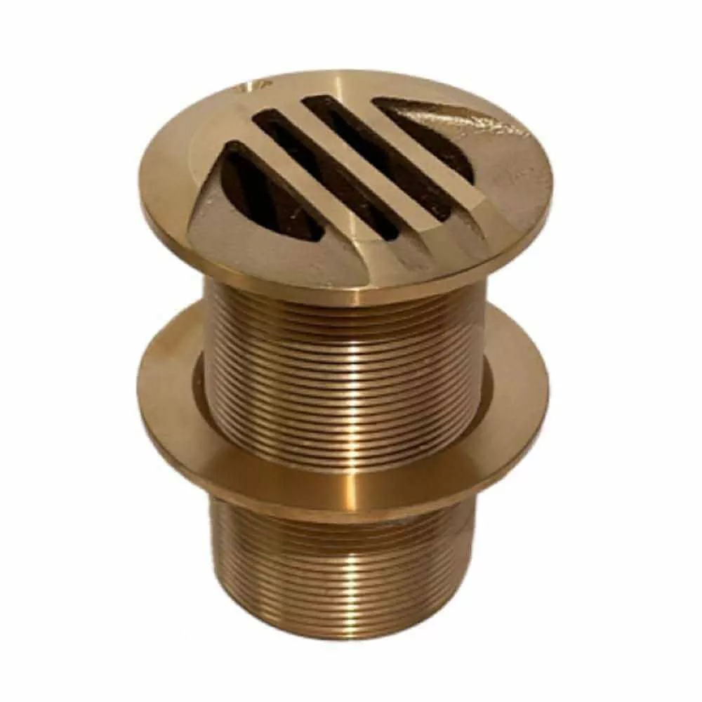 GROCO 3/4-Inch Slotted Hi-Speed Through-Hull with Nut – Bronze Boat Fitting – HSSLTH-750-W