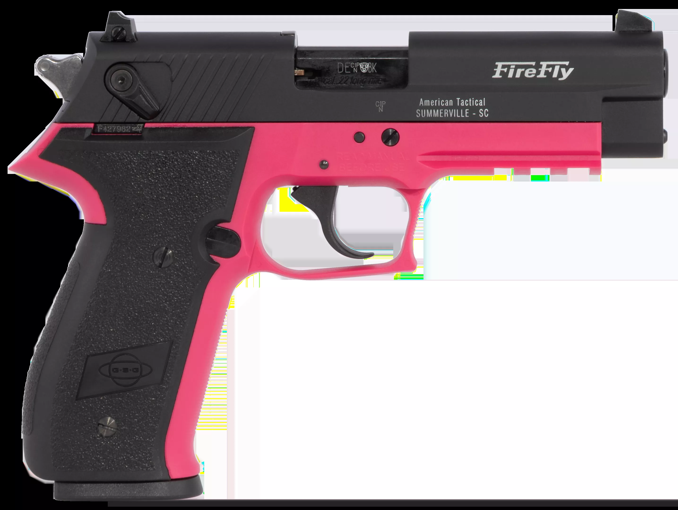 GSG FireFly 22 LR 4" Pistol Pink/Black GERG2210FFP