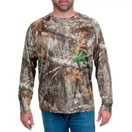 Habit Men's Siesta Cape Performance LS Tee - Realtree Edge - M