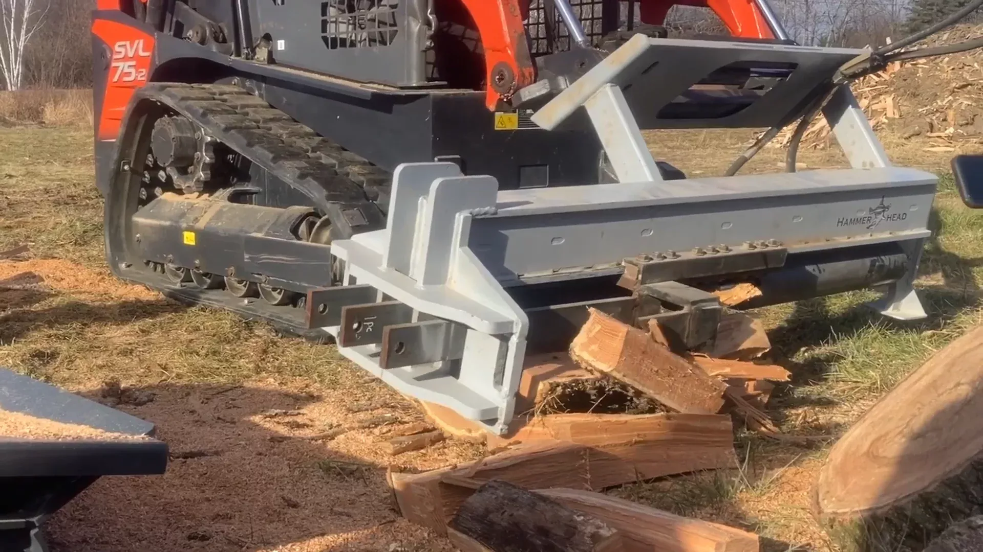 Hammer Head SS-Big Block Log Splitter | Splitter Width 36″ | Length84″ | Hydraulic Flow 20–25 GPM | For Skid Steers
