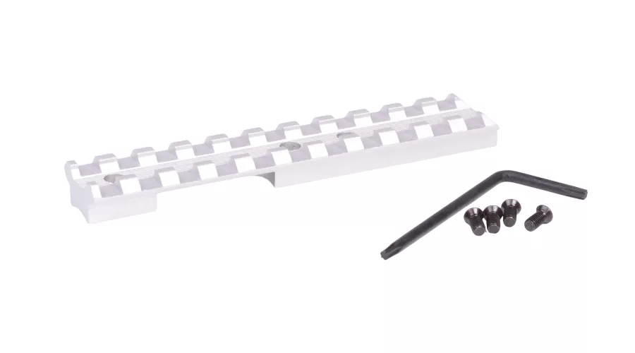 Hammers Scope Base Rail Mount Picatinny for Ruger Mark II 2 3 4 IV 22/45, Silver Anodized