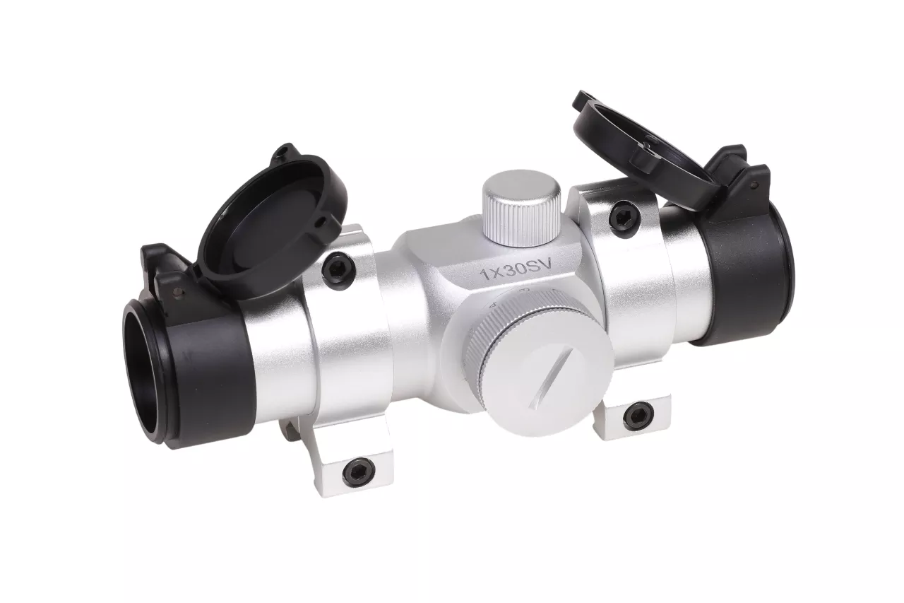Hammers Stainless 1X30 Revolver Pistol Scope, Silver