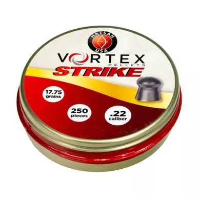 Hatsan Strike Air Gun Pellets 22 Caliber 17.75 Grains Round Nose Tin of 250