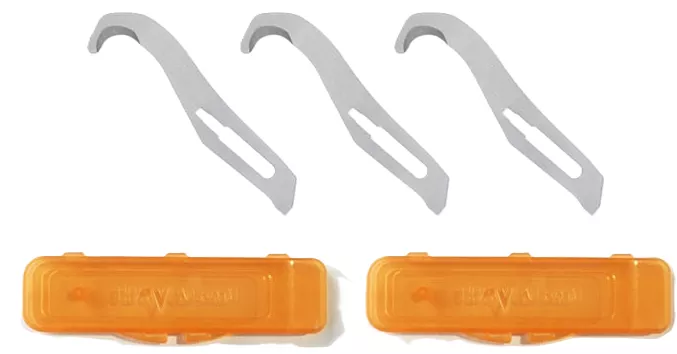 Havalon Quik-Change Gut Hook Blades – Replacement Hunting Blades for Field Dressing & Skinning