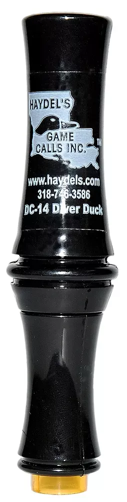 Haydel's Game Calls Diver DuckOpen Call Attracts Ducks Black Acrylic
