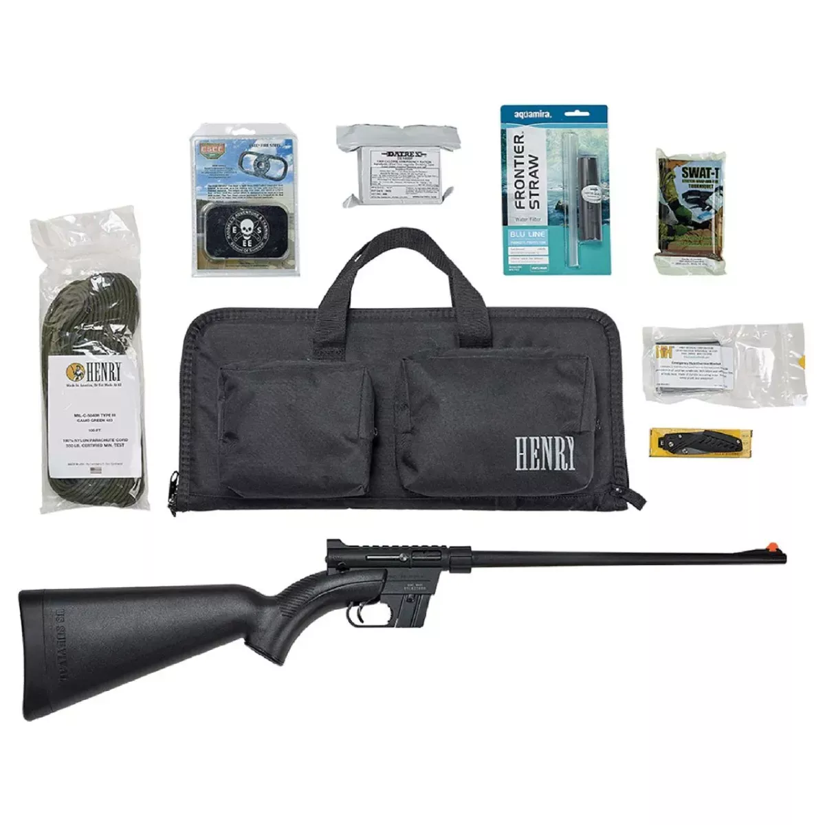 Henry U.S. Survival Pack AR-7 22 LR Rifle 16.125" 8+1 Black