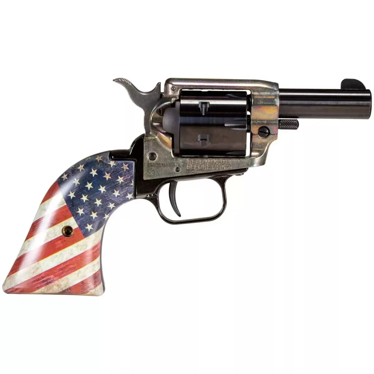 Heritage Mfg Barkeep 22lr 2″ Black / US Flag Handle Revolver