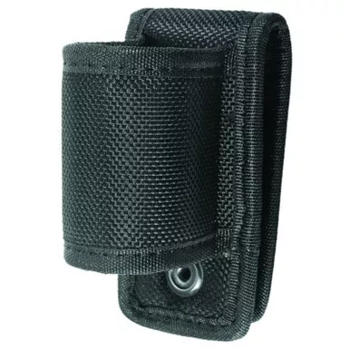 Hero's Pride 1075C Ballistic Open Top & Bottom Safety Snaps Flashlight Holder, Black