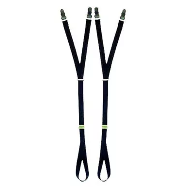 Hero's Pride 9056B Shirt Holders Adjustable w/ Button Clasp & Foot Loop Y-Style Strap (2 Pack)