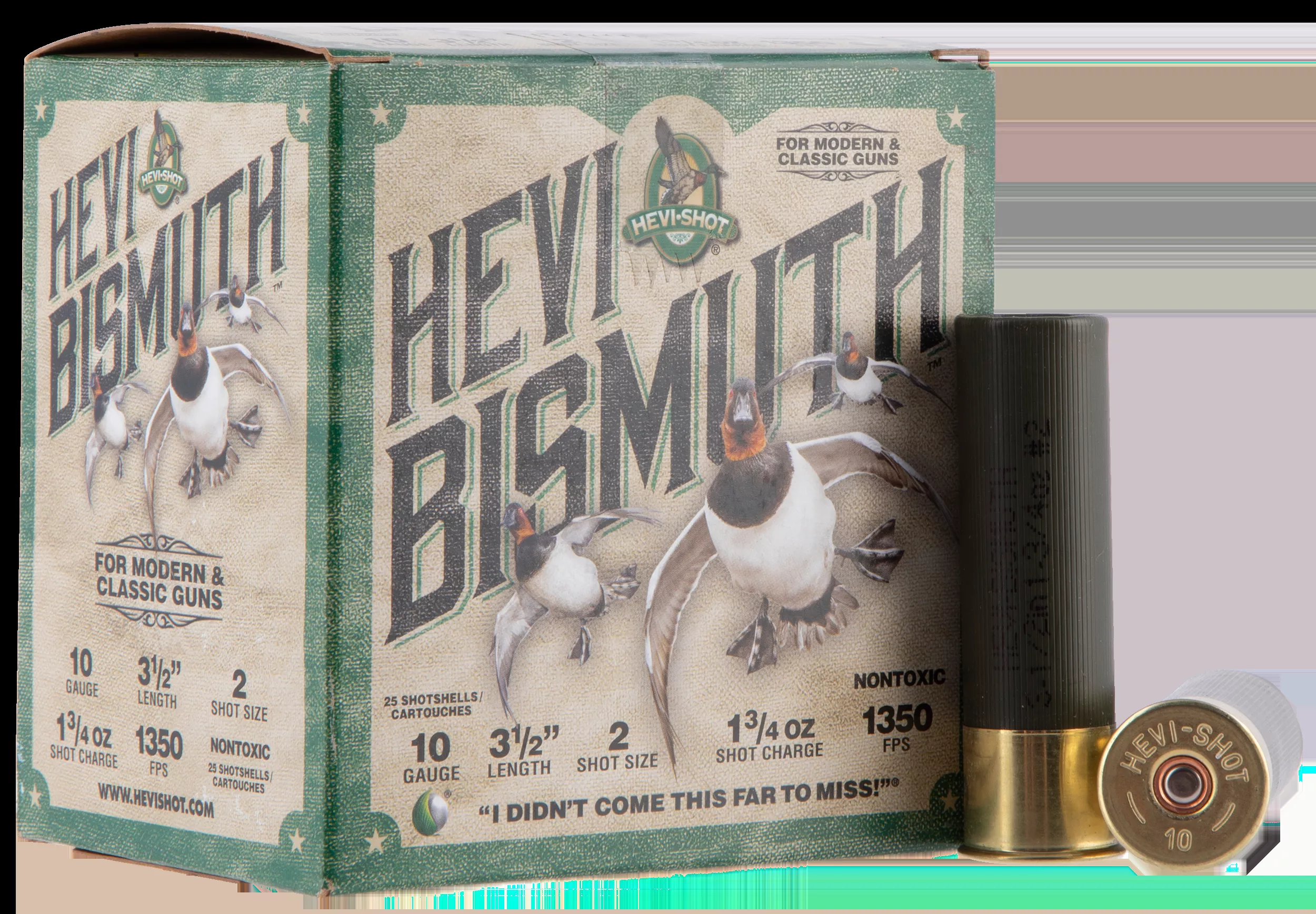 HEVI-Shot Hevi-Bismuth Waterfowl 10ga 3.5" 1-3/4oz #2 25rd