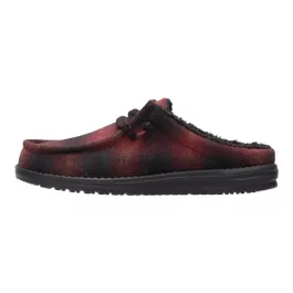 Hey Dude Men’s Wally Slip Cozy Plaid