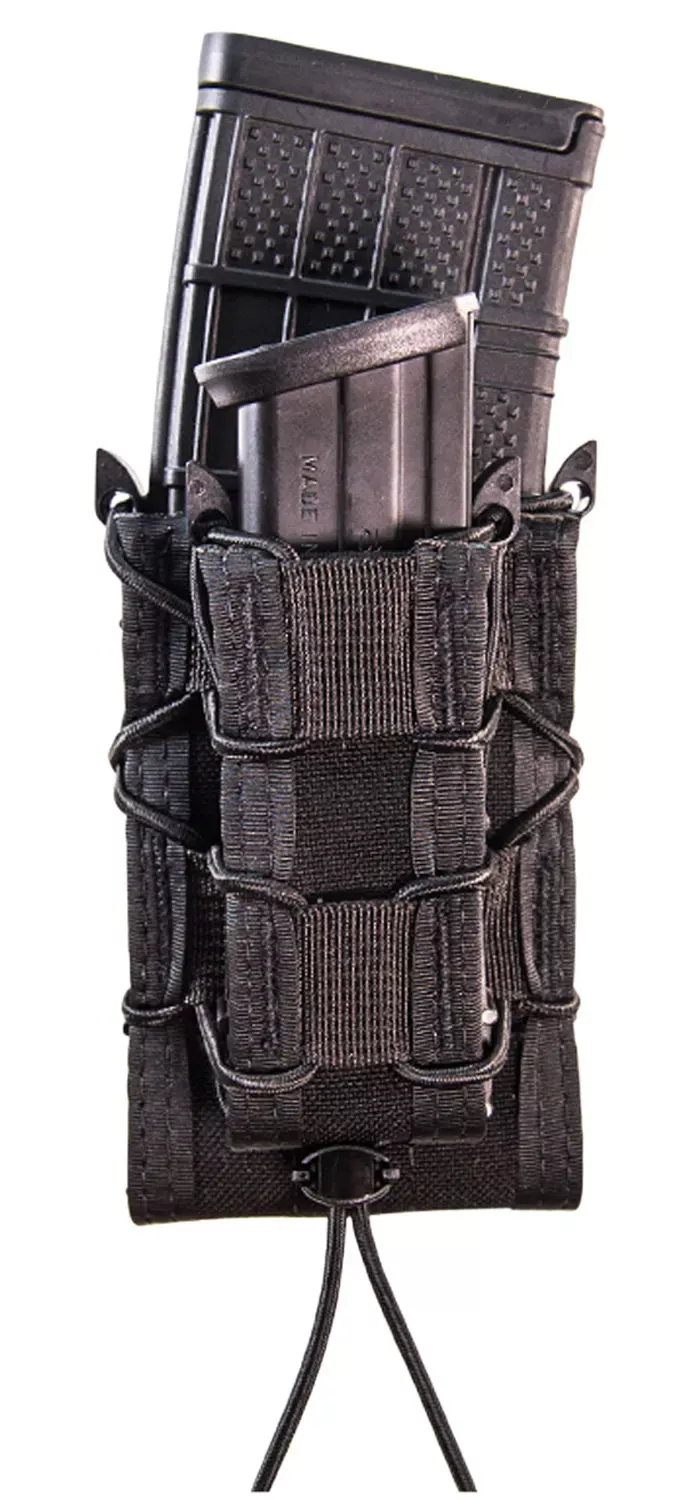 High Speed Gear TACO Double Decker Mag Pouch Double Nylon Black & MOLLE Mount