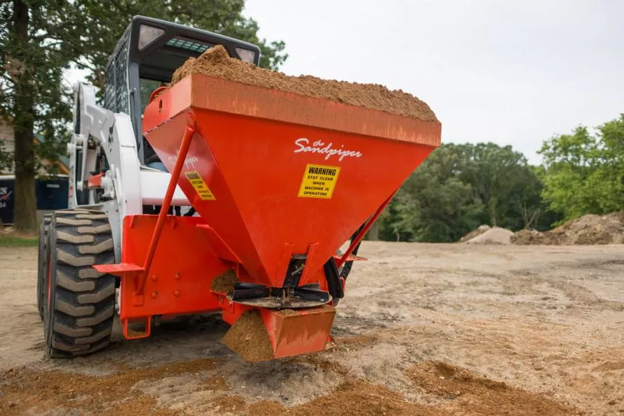 HitchDoc Sandpiper Hydraulic Spreader | Model HSP08 | Width 30” inches | Hydraulic Flow 10-20 GPM | For Skid Steers