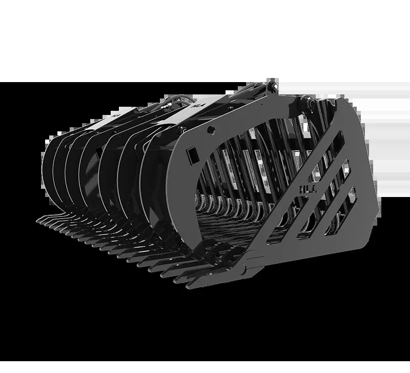 HLA Attachment Stone Fork with Split Grapple Less Mount | Model 62″-108″ HD | 62″-108″ Width | For Tractor